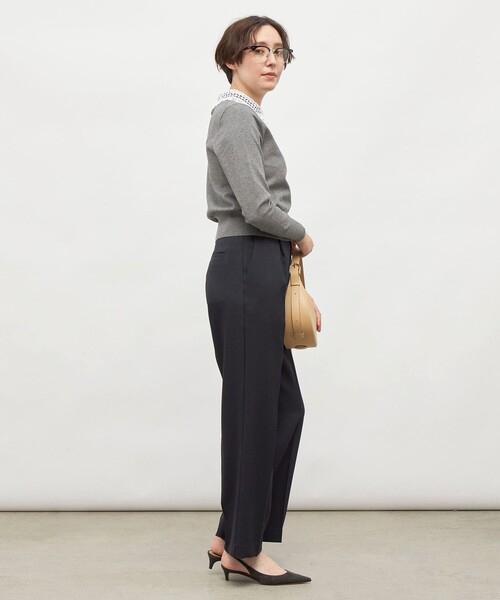 NOLLEY’S(ノーリーズ)の「《セットアップ対応》ウォッシャブルウール調セミワイドパンツ(その他パンツ・レディース・ネイビー/ベージュ/ブラウン・38/36/34/40)」の15枚目の写真