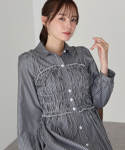 アトリエgg ワンピース アトリエgg ペーズリーシャツ/ワンピース オーシャンブルー 『GG MADE