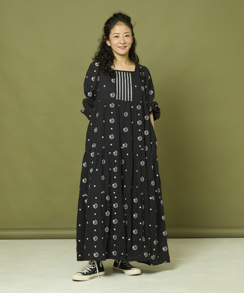 セール】Freada/フリーダ ラメ 刺繍 Moon & Star ワンピース