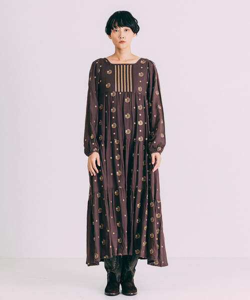 セール】Freada/フリーダ ラメ 刺繍 Moon & Star ワンピース