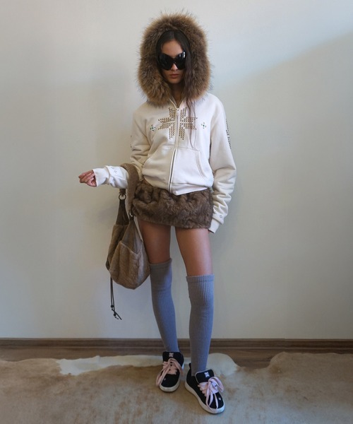 Fur Trimming Hooded Zip-Up（その他アウター）｜SCULPTOR（スカルプ