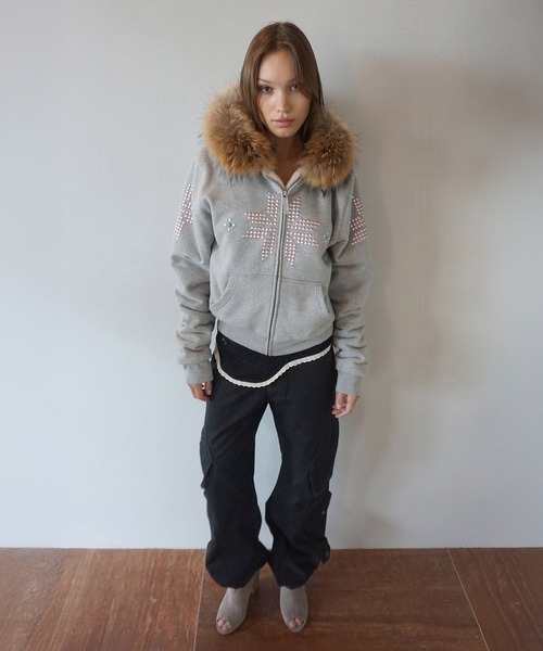 Fur Trimming Hooded Zip-Up（その他アウター）｜SCULPTOR