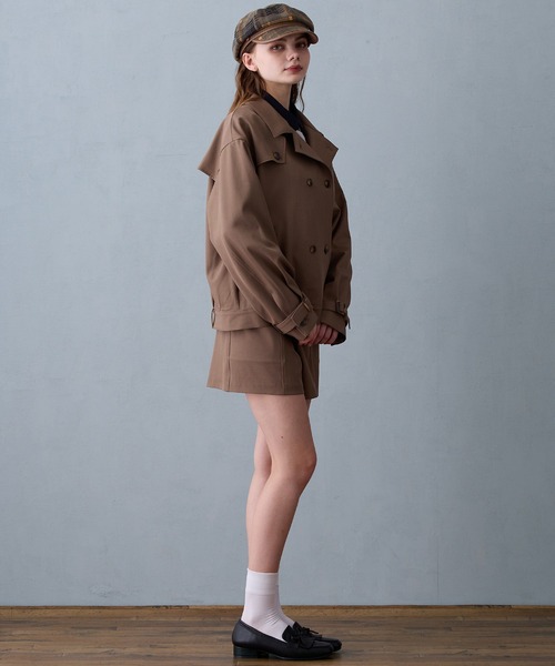 NICOLE CLUB（ニコル　クラブ）の「ブルゾン風トレンチジャケット（その他アウター・レディース・ブラウン/グリーン/ネイビー・MEDIUM）」の5枚目の写真