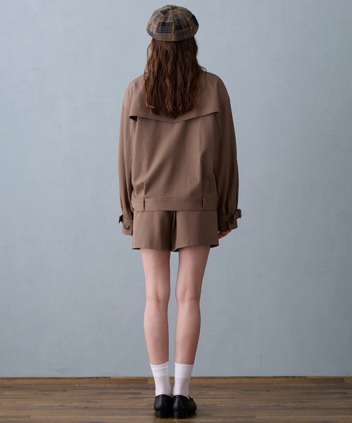 NICOLE CLUB（ニコル　クラブ）の「ブルゾン風トレンチジャケット（その他アウター・レディース・ブラウン/グリーン/ネイビー・MEDIUM）」の6枚目の写真