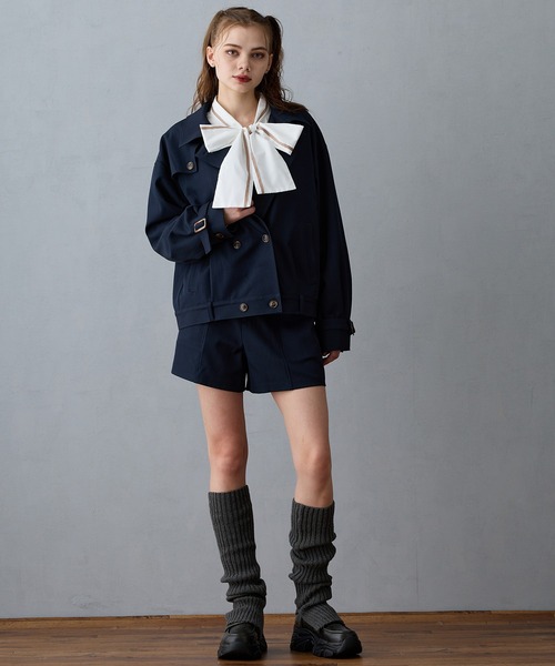 NICOLE CLUB（ニコル　クラブ）の「ブルゾン風トレンチジャケット（その他アウター・レディース・ブラウン/グリーン/ネイビー・MEDIUM）」の10枚目の写真