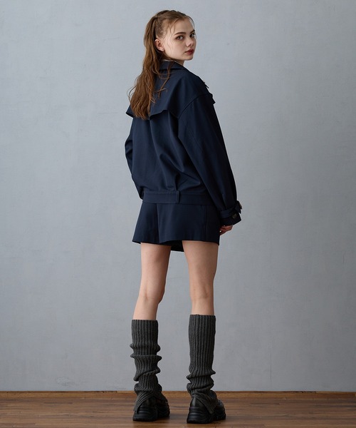 NICOLE CLUB（ニコル　クラブ）の「ブルゾン風トレンチジャケット（その他アウター・レディース・ブラウン/グリーン/ネイビー・MEDIUM）」の11枚目の写真