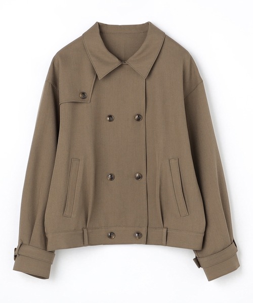 NICOLE CLUB（ニコル　クラブ）の「ブルゾン風トレンチジャケット（その他アウター・レディース・ブラウン/グリーン/ネイビー・MEDIUM）」の14枚目の写真