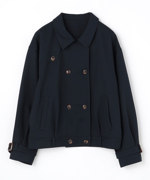 NICOLE CLUB（ニコル　クラブ）の「ブルゾン風トレンチジャケット（その他アウター・レディース・ブラウン/グリーン/ネイビー・MEDIUM）」の16枚目の写真