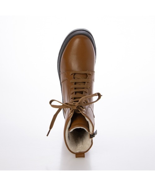 carino(カリーノ)の「【3E】厚底レースアップブーツ(ブーツ・レディース・キャメル/ブラック/アイボリー・22.5cm/23cm/23.5cm/24cm/24.5cm)」の14枚目の写真