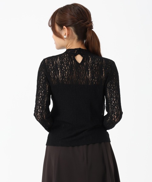 MISCH MASCH（ミッシュマッシュ）の「2025秋冬新作 シアーレースカットソー（Tシャツ/カットソー・レディース・ホワイト/ブラック・ﾌﾘ-）」の13枚目の写真