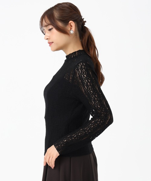 MISCH MASCH（ミッシュマッシュ）の「2025秋冬新作 シアーレースカットソー（Tシャツ/カットソー・レディース・ホワイト/ブラック・ﾌﾘ-）」の12枚目の写真