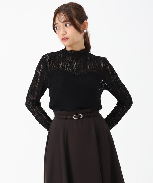 MISCH MASCH（ミッシュマッシュ）の「2025秋冬新作 シアーレースカットソー（Tシャツ/カットソー・レディース・ホワイト/ブラック・ﾌﾘ-）」の10枚目の写真