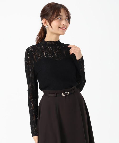 MISCH MASCH（ミッシュマッシュ）の「2025秋冬新作 シアーレースカットソー（Tシャツ/カットソー・レディース・ホワイト/ブラック・ﾌﾘ-）」の9枚目の写真