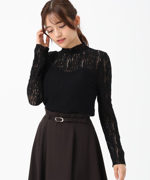 MISCH MASCH（ミッシュマッシュ）の「2025秋冬新作 シアーレースカットソー（Tシャツ/カットソー・レディース・ホワイト/ブラック・ﾌﾘ-）」の11枚目の写真