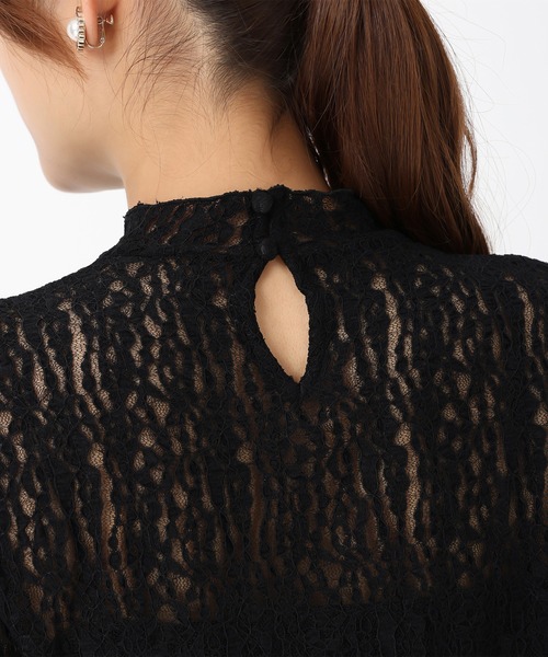 MISCH MASCH（ミッシュマッシュ）の「2025秋冬新作 シアーレースカットソー（Tシャツ/カットソー・レディース・ホワイト/ブラック・ﾌﾘ-）」の17枚目の写真