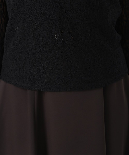 MISCH MASCH（ミッシュマッシュ）の「2025秋冬新作 シアーレースカットソー（Tシャツ/カットソー・レディース・ホワイト/ブラック・ﾌﾘ-）」の18枚目の写真