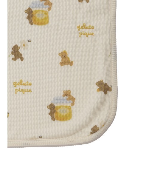 gelato pique（ジェラートピケ）の「【BABY】はちみつベア柄ブランケット（おくるみ・キッズ・オフホワイト・F）」の5枚目の写真