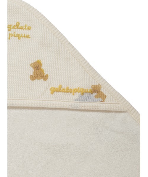 gelato pique（ジェラートピケ）の「【BABY】はちみつベア柄ブランケット（おくるみ・キッズ・オフホワイト・F）」の7枚目の写真