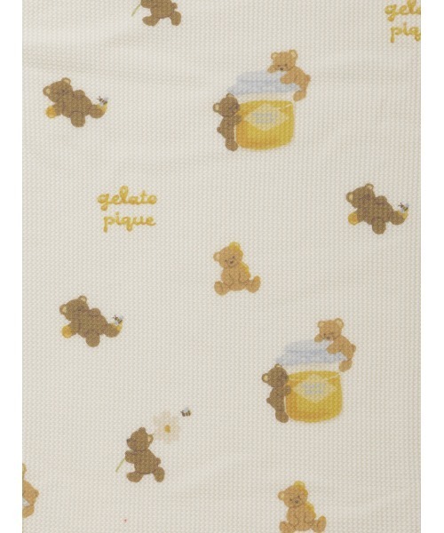 gelato pique（ジェラートピケ）の「【BABY】はちみつベア柄ブランケット（おくるみ・キッズ・オフホワイト・F）」の8枚目の写真