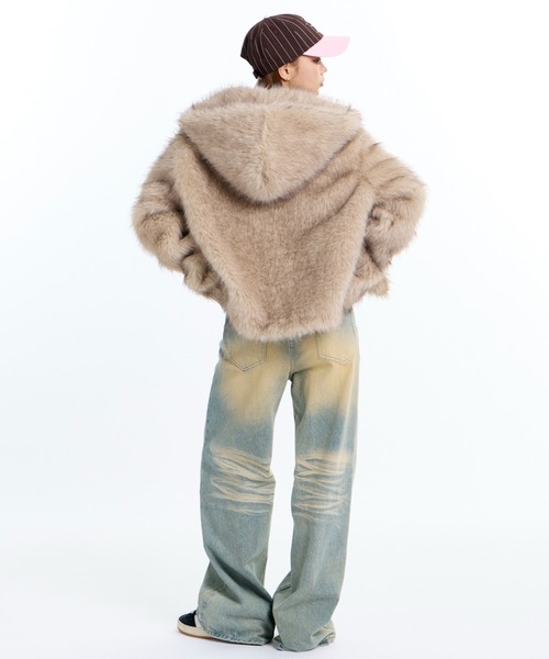 JUST A NOON(ジャストアヌーン)の「フーディーショートファーコート(その他アウター・レディース・ブラウン・FREE)」の21枚目の写真