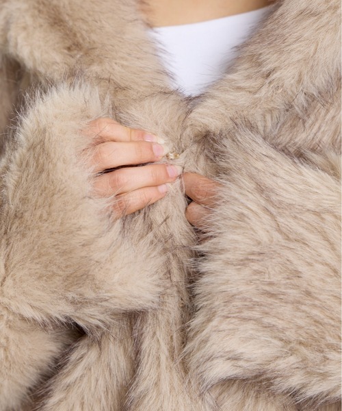 JUST A NOON(ジャストアヌーン)の「フーディーショートファーコート(その他アウター・レディース・ブラウン・FREE)」の22枚目の写真