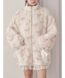 merry jenny([WFj[)Fluffy Tulip Boa Blouson(u])