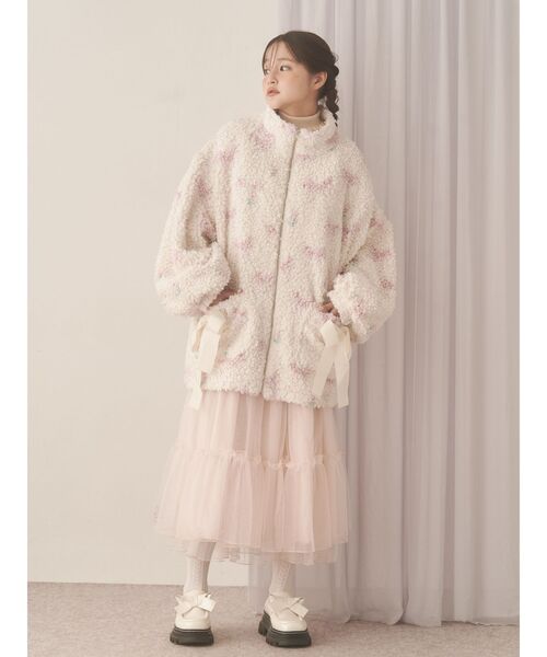 merry jenny（メリージェニー）の「Fluffy Tulip Boa Blouson（ブルゾン・レディース・ピンク/ブルー・FREE）」の3枚目の写真