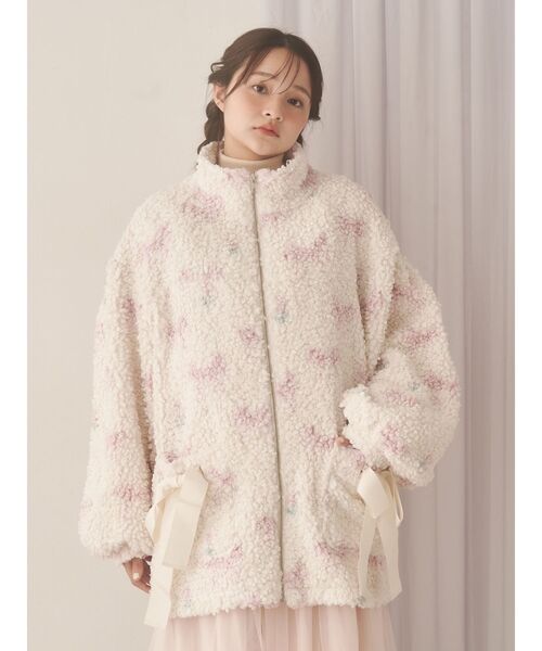 merry jenny（メリージェニー）の「Fluffy Tulip Boa Blouson（ブルゾン・レディース・ピンク/ブルー・FREE）」の4枚目の写真