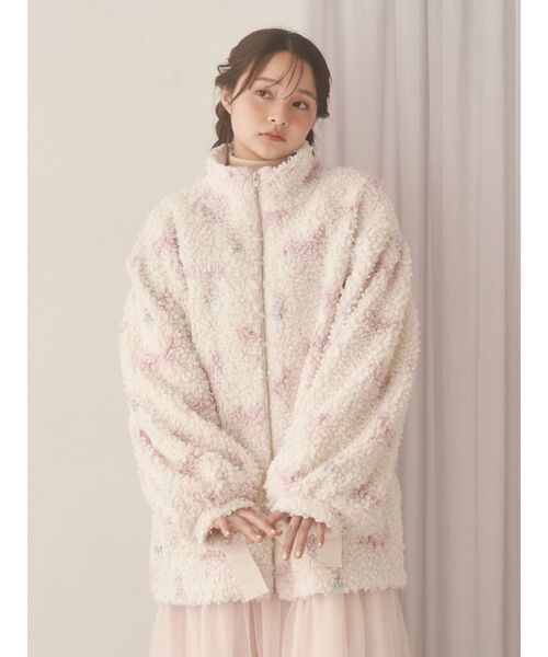 merry jenny（メリージェニー）の「Fluffy Tulip Boa Blouson（ブルゾン・レディース・ピンク/ブルー・FREE）」の5枚目の写真