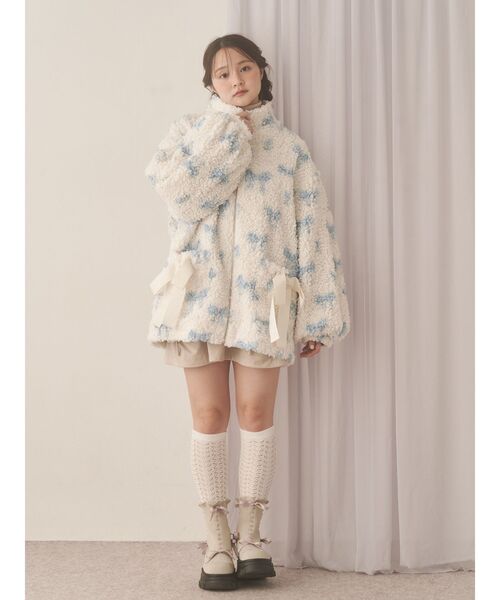セール】Fluffy Tulip Boa Blouson（ブルゾン）｜merry jenny
