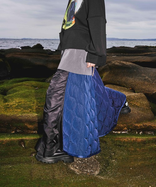 MIX FABRIC FLARE SK（スカート）｜OMMO（オーエムエムオー）の