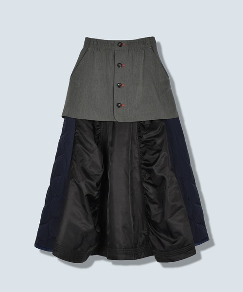 MIX FABRIC FLARE SK（スカート）｜OMMO（オーエムエムオー）の