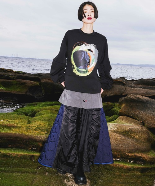 MIX FABRIC FLARE SK（スカート）｜OMMO（オーエムエムオー）の