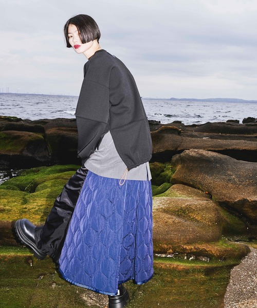 MIX FABRIC FLARE SK（スカート）｜OMMO（オーエムエムオー）の