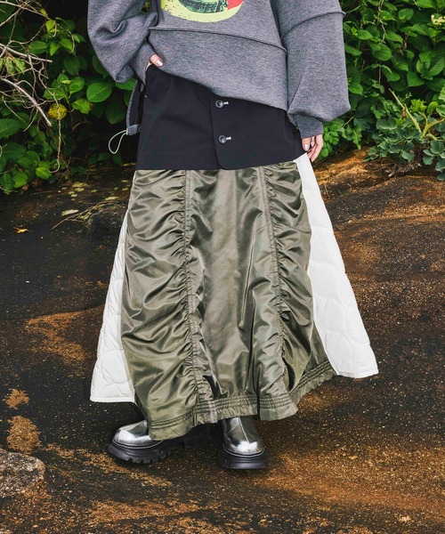 MIX FABRIC FLARE SK（スカート）｜OMMO（オーエムエムオー）の