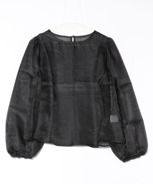 STYLEBLOCK（スタイルブロック）の「シアー×カットシャギービスチェセットブラウス（シャツ/ブラウス・レディース・ブラック/ライトベージュ・M）」の4枚目の写真