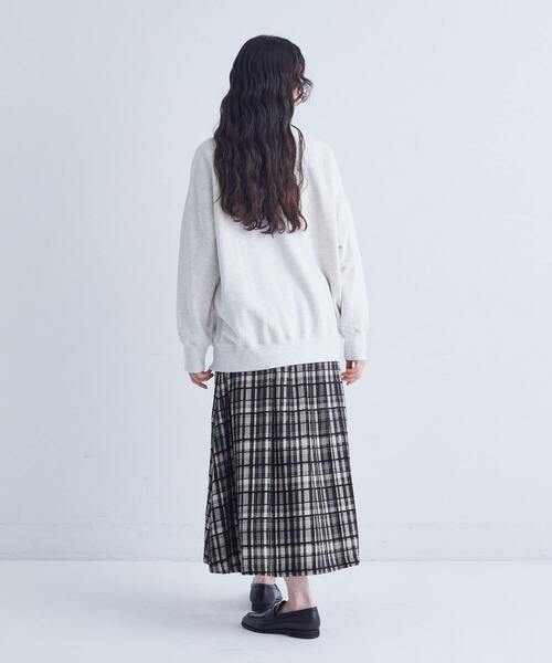 conges payes ADIEU TRISTESSE（コンジェ ペイエ アデュートリステス）の「裏毛プルオーバー（スウェット・レディース・ブラウン/オフホワイト/ライトグレー・FREE）」の15枚目の写真