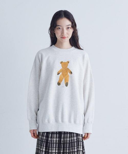 conges payes ADIEU TRISTESSE（コンジェ ペイエ アデュートリステス）の「裏毛プルオーバー（スウェット・レディース・ブラウン/オフホワイト/ライトグレー・FREE）」の17枚目の写真