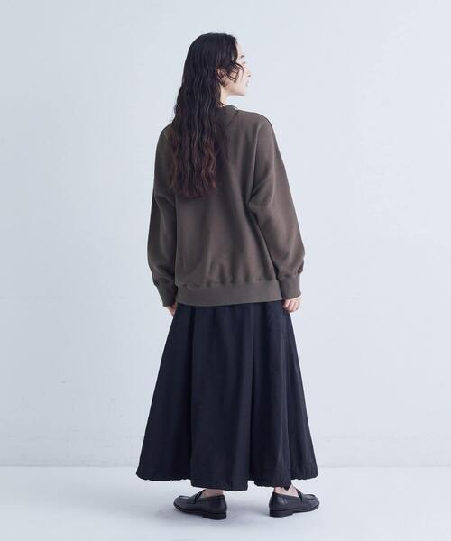 conges payes ADIEU TRISTESSE(コンジェ ペイエ アデュートリステス)の「裏毛プルオーバー(スウェット・レディース・ブラウン/オフホワイト/ライトグレー・FREE)」の18枚目の写真