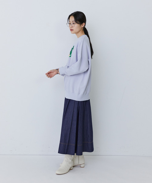 conges payes ADIEU TRISTESSE（コンジェ ペイエ アデュートリステス）の「裏毛プルオーバー（スウェット・レディース・ブラウン/オフホワイト/ライトグレー・FREE）」の7枚目の写真