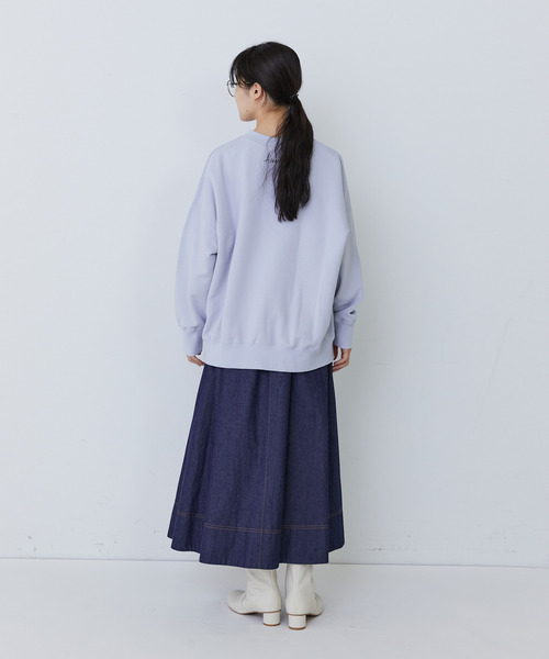 conges payes ADIEU TRISTESSE（コンジェ ペイエ アデュートリステス）の「裏毛プルオーバー（スウェット・レディース・ブラウン/オフホワイト/ライトグレー・FREE）」の8枚目の写真