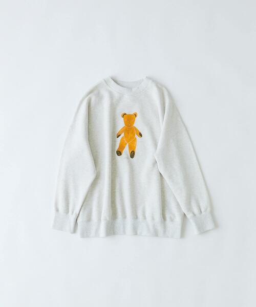 conges payes ADIEU TRISTESSE（コンジェ ペイエ アデュートリステス）の「裏毛プルオーバー（スウェット・レディース・ブラウン/オフホワイト/ライトグレー・FREE）」の4枚目の写真