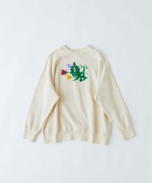 conges payes ADIEU TRISTESSE（コンジェ ペイエ アデュートリステス）の「裏毛プルオーバー（スウェット・レディース・ブラウン/オフホワイト/ライトグレー・FREE）」の5枚目の写真