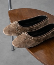 Fabio Rusconi（ファビオルスコーニ）の「【FABIO RUSCONI】ラウンドトウフラットボアバレエ(F51530)（バレエシューズ）」