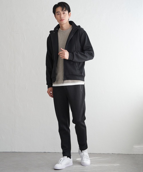 ikka（イッカ）の「【セットアップ対応】ダブルフェイスカノコジップパンツ（その他パンツ・メンズ・ブラック/スモークグレー・XL/L/M/S）」の9枚目の写真