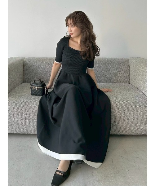 スクエアーネックホールガーメントワンピース（ワンピース）｜FRAY I.D