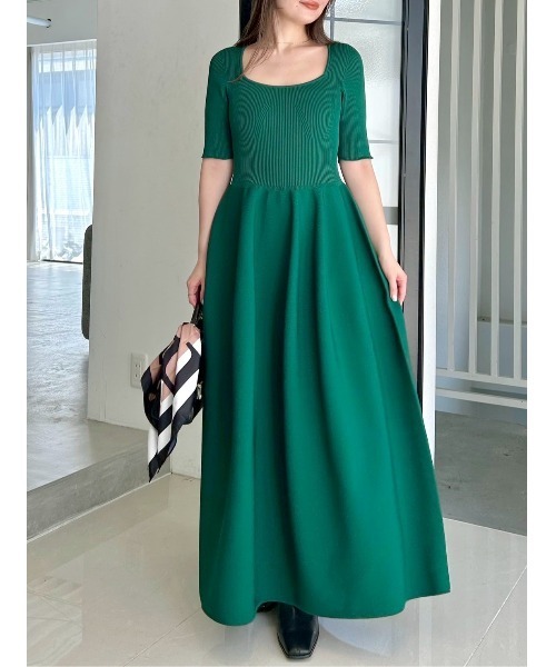 スクエアーネックホールガーメントワンピース（ワンピース）｜FRAY I.D