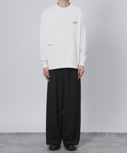 B.C STOCK（ベーセーストック）の「【OLIVEDRAB/オリーブドラブ】ドローコード ロングスリーブTシャツ（Tシャツ/カットソー・メンズ・ボルドー/ブラック系その他/グレー系その他/ホワイト・MEDIUM/X-LARGE/LARGE）」の6枚目の写真