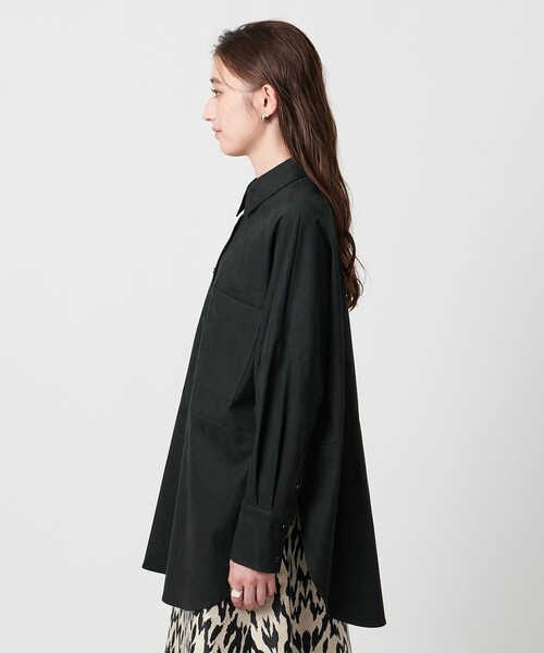 SACRA（サクラ）の「＜SACRA＞スエードライク ポケット シャツ（シャツ/ブラウス・レディース・ブラック/オリーブ・38）」の14枚目の写真