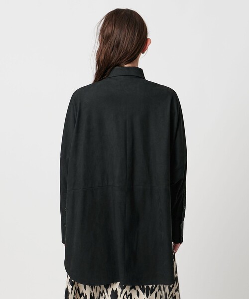 SACRA（サクラ）の「＜SACRA＞スエードライク ポケット シャツ（シャツ/ブラウス・レディース・ブラック/オリーブ・38）」の11枚目の写真